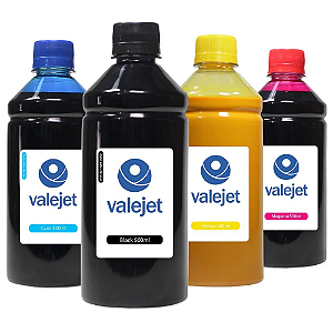 Kit 4 Tintas Sublimáticas para Epson F571 Bulk Ink 500ml Valejet