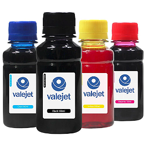 Kit 4 Tintas Epson T544 EcoTank CMYK 100ml Valejet