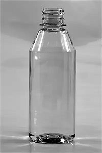 Frasco Transparente Cristal com Tampa Preta 250ml