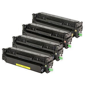 Kit 4 Toner para HP CF380X | CF381A | CF382A | CF383A CMYK Compatível