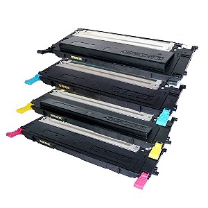 Kit 4 Toner para Samsung CLP 325 | CLX3185FW | K407S CYMK Compatí­vel