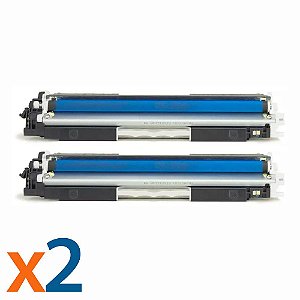 Kit 2 Toners para HP CP1025 | M175NW | CE311A | 126A Cyan Compatível