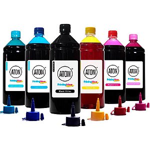 Kit 6 Tinta Epson Universal High Definition ATON CMYK 1 litro