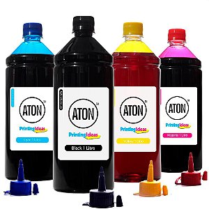 Kit 4 Tinta L200 | L355 para Epson Bulk Ink ATON CMYK 1 litro