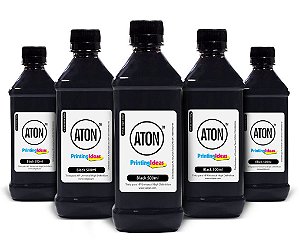 Kit 5 Tintas para HP Universal Aton High Definition Black Pigmentada 500ml