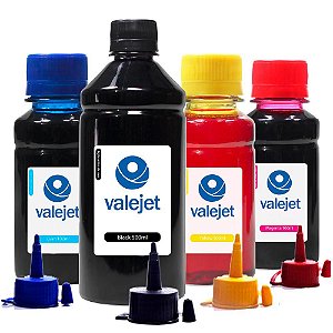 Kit 4 Tintas para Epson Bulk Ink 135 | 133 Black 500ml Coloridas 100ml Valejet