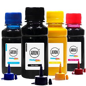 Kit 4 Tintas para Epson Universal CMYK 100ml Pigmentada Aton