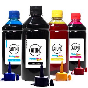 KIt 4 Tintas L1300 para Epson Bulk Ink CMYK 500ml Corante Aton