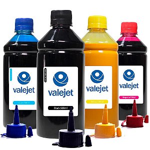 Kit 4 Tintas Sublimáticas para Epson L200 | L355 Bulk Ink CMYK 500ml Valejet