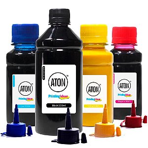 Kit 4 Tintas Sublimáticas para Epson L200 Black 500ml Color 100ml Aton