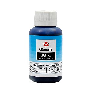 Tinta para Sublimação Digital Gênesis para Epson Universal Alta Performance Cyan 100ml