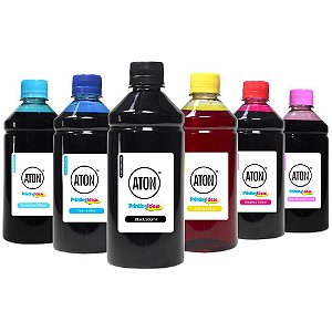 Kit 6 Tintas para Epson L810 | L-810 Ecotank CMYK ATON Corante 500ml