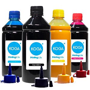 Kit 4 Tintas Sublimáticas para Epson L395 CMYK Corante 500ml Valejet