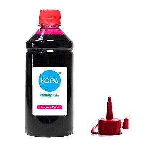 Tinta para Epson EcoTank L495 Magenta Corante 500ml Koga