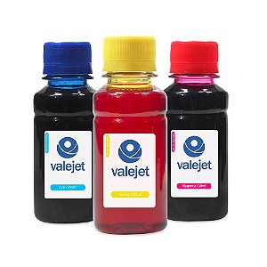 Kit 3 Tintas para HP 951 | 951XL Coloridas 100ml Corante Valejet