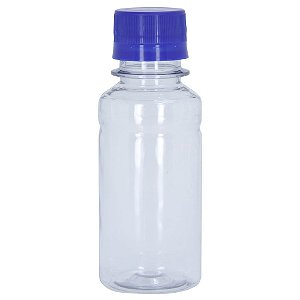 Frasco Transparente Cristal com Tampa Azul 100ml