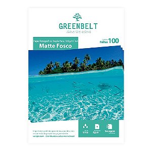 Papel Fotográfico A4 Matte Fosco 180g Dupla Face Greenbelt 100 Folhas