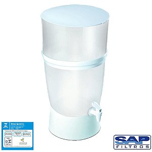 Filtro de Água de Plástico Seleto Branco 10 Litros Sap Filtros