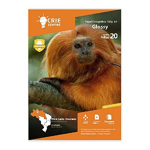 Papel Fotográfico Glossy 180g Crie Sempre 180g 20 folhas