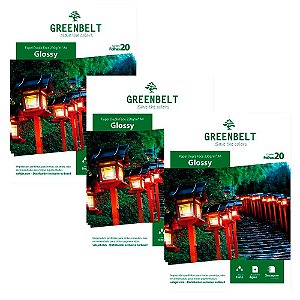 Kit 3 Pacotes com 20 folhas Papel Glossy A4 230g Greenbelt