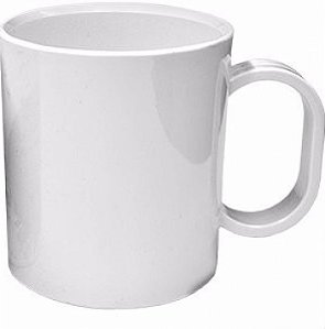 Caneca Branca de Polímero 130g para Sublimação