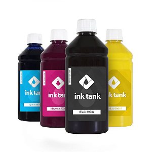 Kit 4 Tintas para Epson L375 Sublimatica Bulk Ink 500 ml - Ink Tank