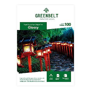 Papel Fotográfico A4 Glossy 230g Dupla Face Greenbelt 100 Folhas