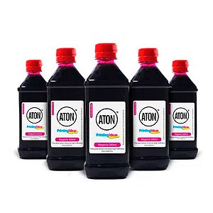 Kit 5 Tintas para Epson Universal High Definition ATON Magenta corante 500ml