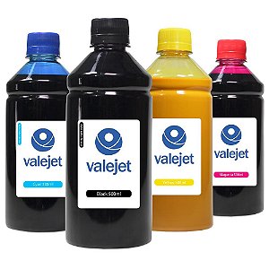 Kit 4 Tintas Sublimáticas para Epson L3150 Bulk Ink CMYK 500ml Valejet