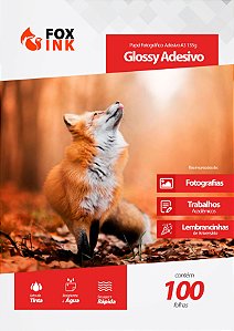 Papel Fotográfico Glossy Adesivo A3 135g Fox Ink 100 Folhas