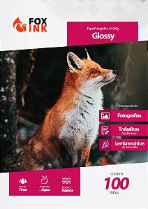 Papel Fotográfico A4 Glossy 260g Fox Ink 100 Folhas