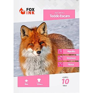 Papel OBM para Tecido Escuro A4 Fox ink 10 Folhas