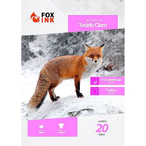 Papel Transfer para Tecido Claro A4 Fox Ink 20 Folhas