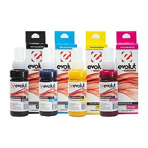 Kit 4 Tintas Sublimáticas Epson EV-290 CMYK 100ml Evolut