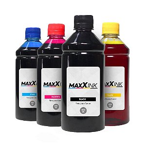 Kit 4 Tintas Canon G1100 CMYK 500ml Maxx Ink