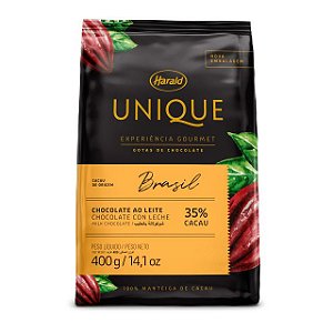 Chocolate Unique Gotas De Ao Leite 35% 400g