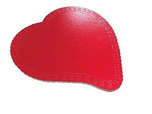 Prato Cake Board Coração Pequeno 31cm Vermelho