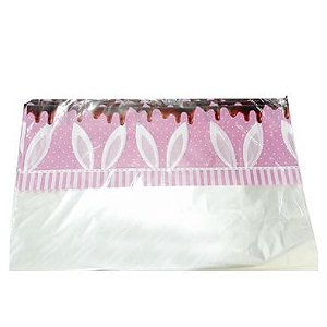 Saco Transparente 52x70cm Orelhudo Rosa com 1 unidade