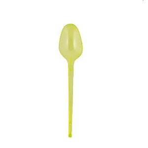 Mini Colher Verde Neon pacote com 100 unidades