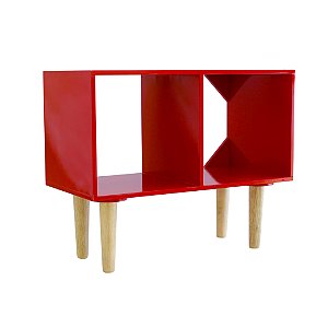 Nicho Decorativo duplo horizontal Vermelho tipo-a com 1 unidade