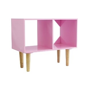 Nicho Decorativo duplo horizontal Rosa Bebê tipo-a