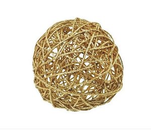 Bolata Rattan Ouro 20cm Com 1unidade