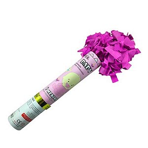 Lança Confetes Popper Baby Rosa Chá Revelação 30cm