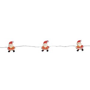 Cordão Noel Vermelho Claro com 20 Leds 200cm com 2 pilhas AA