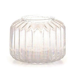 Porta Velas Luster Transparente Pequeno com 1 unidade