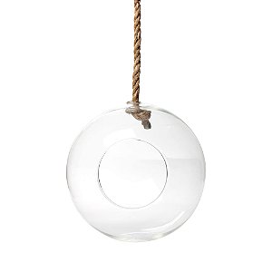 Glass Bola Decorativa com Abertura Transparente Médio com 1 unidade