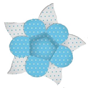 Caixeta Arese Floral Azul com 12 unidades