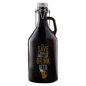 Garrafa de Vidro para Cerveja com Tampa de Pressão 1,92 litros Economize