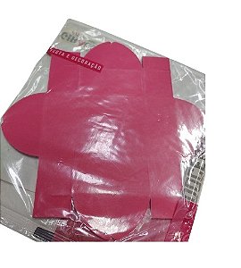 Caixa Redonda 6,5x6,5x3cm Pink com 10 unidades