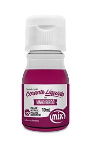 Corante Líquido Mix 10g Vinho Bordô